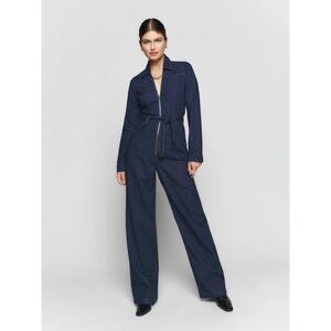 NWT REFORMATION Olivia Denim Jumpsuit